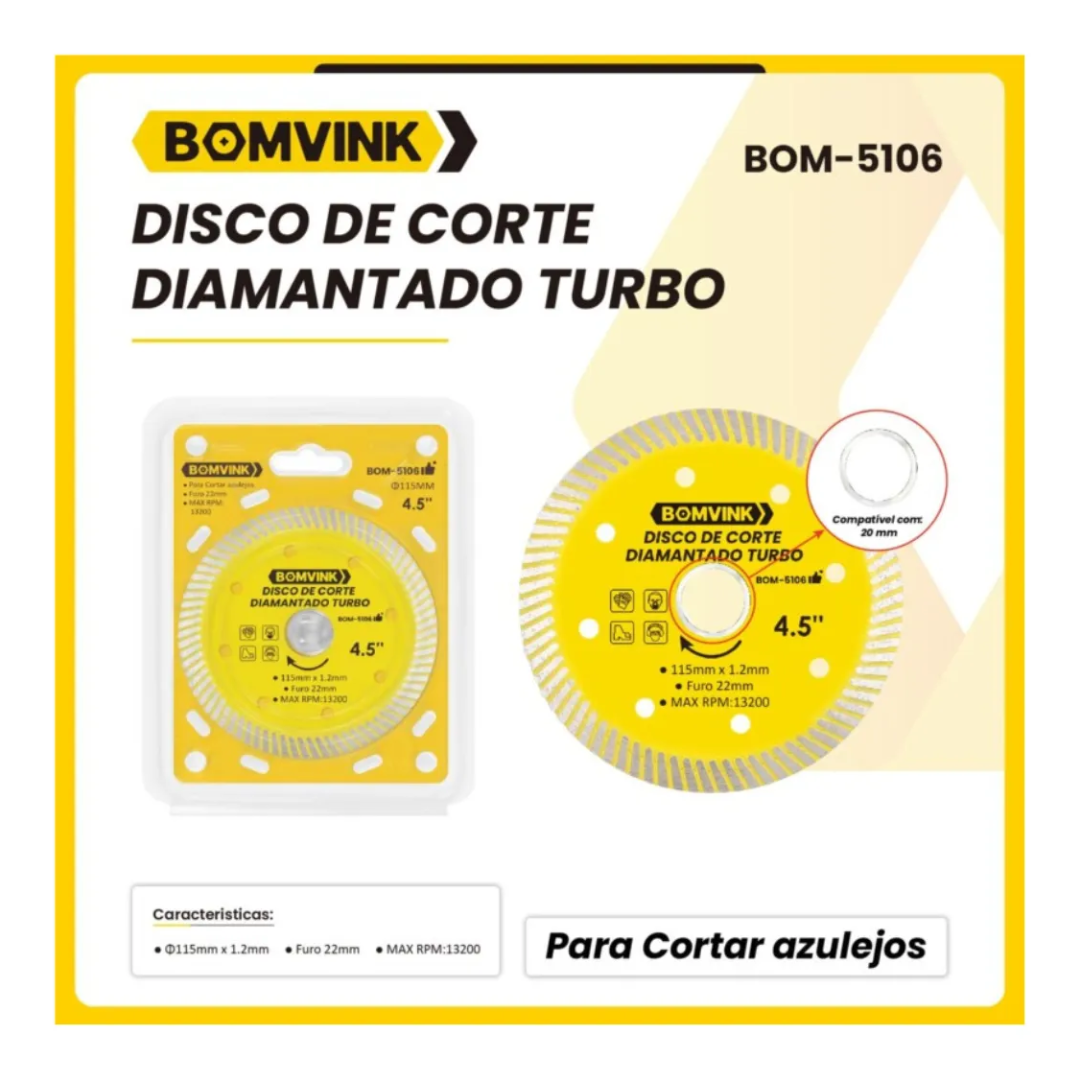 Disco de Corte Diamantado Turbo
