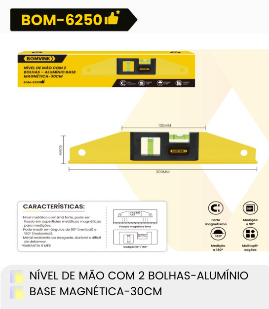 Nível Magnético 30cm